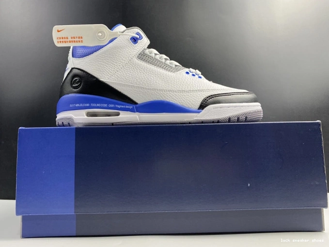 Rep LUCY Retro 3 Blue Air White Jordan CT8532-040 0815